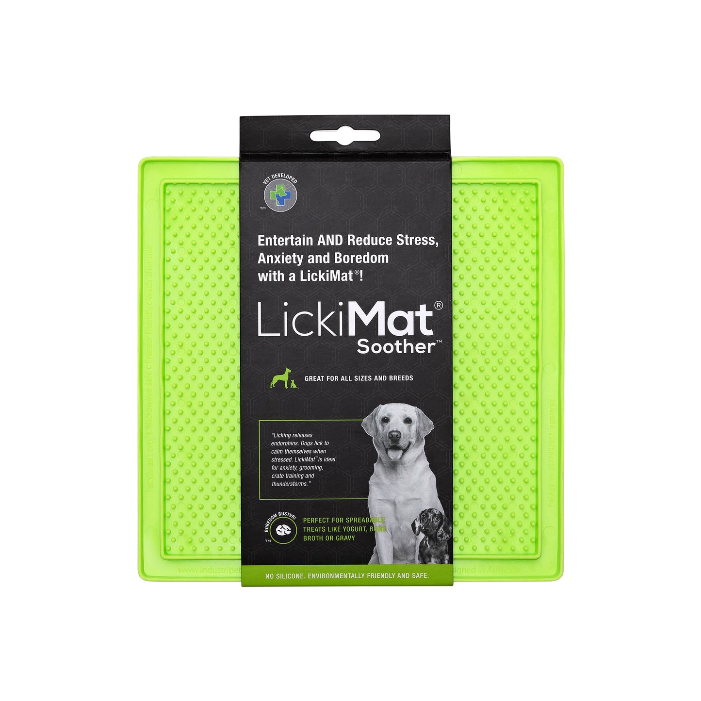 Lickmat Soother Green for Dogs from Amaloki