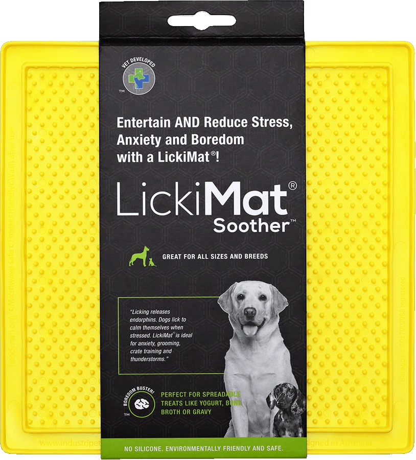 Lickmat Soother Yellow for from Dogs Amaloki
