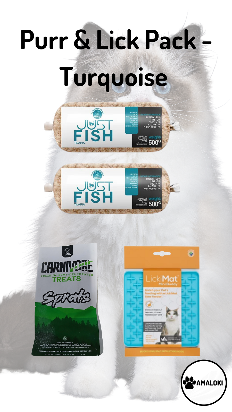Purr&Licks Pack Turquoise for Cats