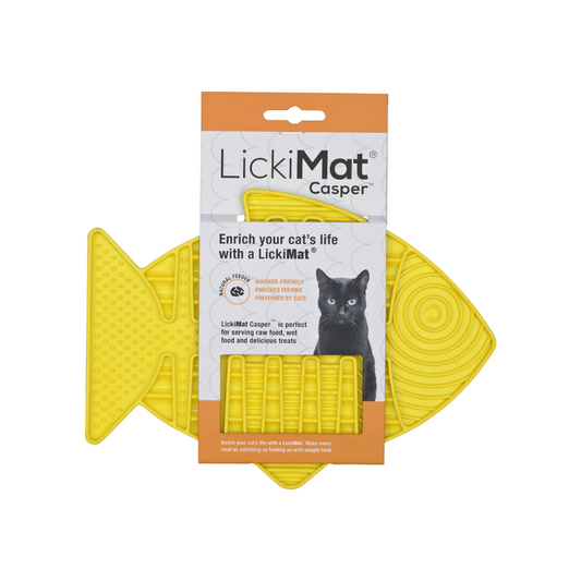 Lickimat Casper Yellow for Cats from Amaloki