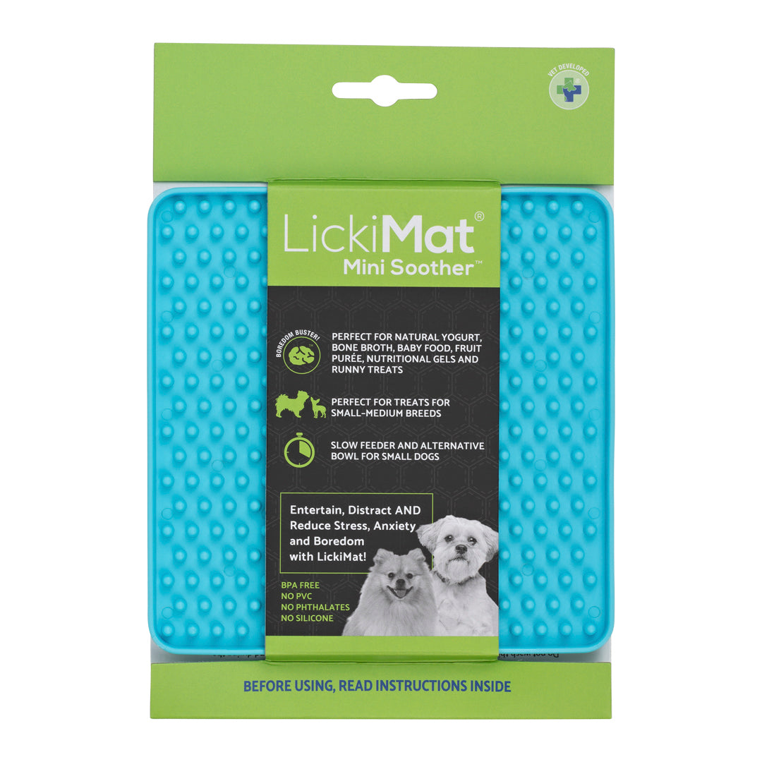 Lickimat Mini Soother Turquoise for Pets from Amaloki