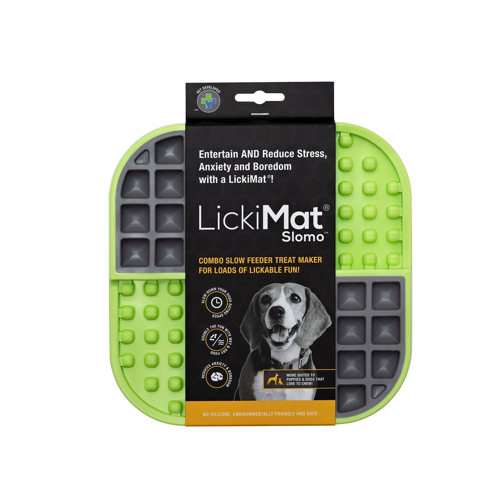 Lickimat Slomo Slow Feeder Green for Dogs from Amaloki
