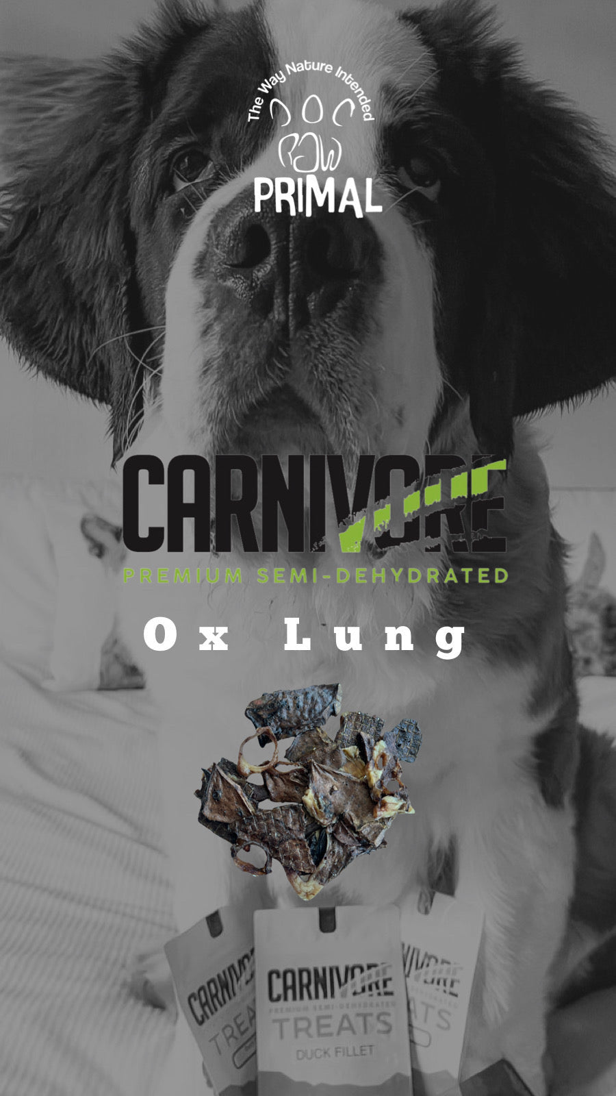 Healthy dog & cat treats. Semi-Hydrated Ox Lung Treats for Pets from Amaloki