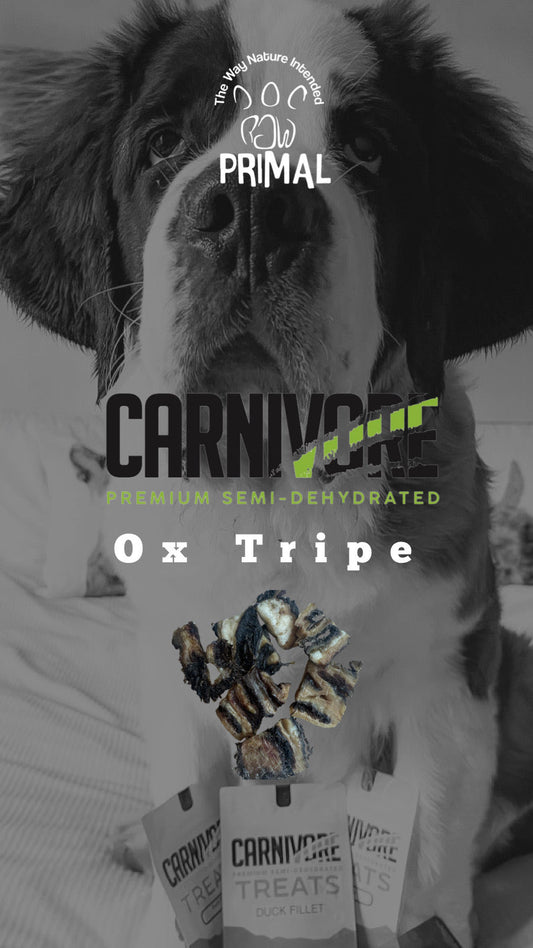 Semi-dehydrated Ox Tripe Treats for Pets from Amaloki