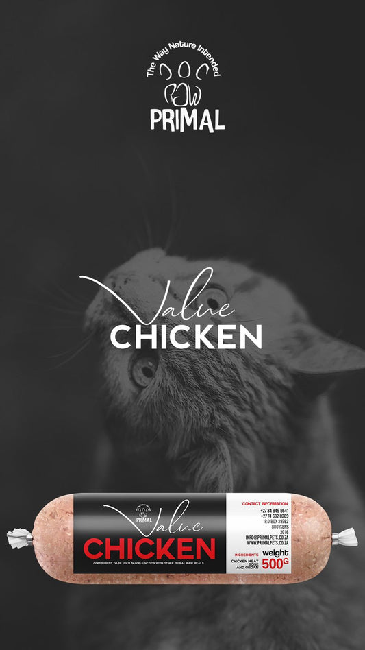 Healthy cat & dog food. Value Chicken in 500gr Roll for Pets  from Amaloki